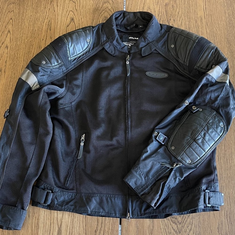 Harley Davidson Men’s FXRG Switchback Textile Jacket, Black